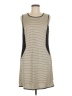 Merona Stripes Tan Casual Dress Size M - photo 1