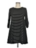 Garnet Hill Stripes Black Casual Dress Size M - photo 1