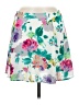 Lush 100% Polyester Floral White Casual Skirt Size M - photo 1