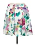Lush 100% Polyester Floral White Casual Skirt Size M - photo 2