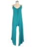 Cherish Solid Teal Jumpsuit Size S - photo 1