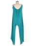 Cherish Solid Teal Jumpsuit Size S - photo 2