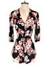 ANGL 100% Rayon Floral Black Romper Size S - photo 1