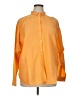 Ann Taylor LOFT Solid Orange Long Sleeve Button-Down Shirt Size XL - photo 1