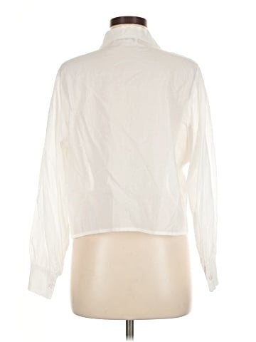 Self Contrast Long Sleeve Blouse (view 2)