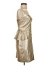 Rebecca Taylor Metallic Solid Gold Cocktail Dress Size 2 - photo 4