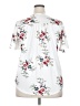 Unbranded Floral White Short Sleeve Blouse Size 2X - photo 2