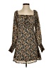 Le Lis 100% Polyester Floral Black Brown Casual Dress Size S - photo 1