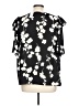 Ann Taylor 100% Polyester Black Short Sleeve Blouse Size L - photo 2