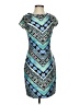 Beige by ECI Print Teal Cocktail Dress Size 4 - photo 1