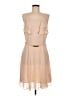 H&M 100% Polyester Solid Tan Cocktail Dress Size M (estimated) - photo 1