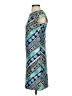 Beige by ECI Print Teal Cocktail Dress Size 4 - photo 5