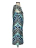 Beige by ECI Print Teal Cocktail Dress Size 4 - photo 4
