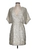 Saylor 100% Polyester Metallic Silver Cocktail Dress Size XS - photo 1