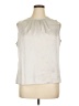 Jones New York Collection 100% Polyester Silver Sleeveless Blouse Size 16 - photo 1