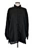 Missguided Solid Black Long Sleeve Button-Down Shirt Size 8 - photo 1