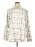 Jachs Girlfriend Plaid Ivory Long Sleeve Button-Down Shirt Size XL - photo 1