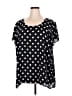 Torrid Polka Dots Black Short Sleeve Blouse Size 3X Plus (3) - photo 1