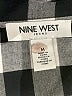 Nine West Checkered-gingham Black Long Sleeve Button-Down Shirt Size M - photo 7