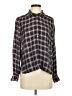 Ann Taylor LOFT Plaid Blue Long Sleeve Blouse Size XS - photo 1