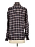 Ann Taylor LOFT Plaid Blue Long Sleeve Blouse Size XS - photo 2
