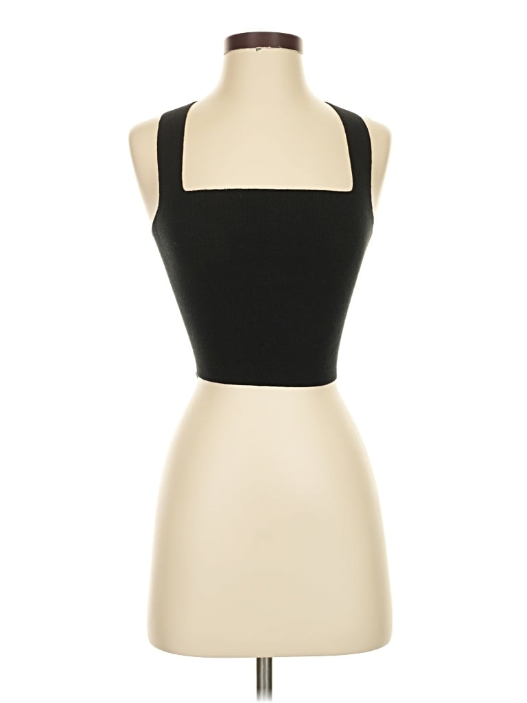 Pre-owned Gilli Sleeveless Top Black Halter Neckline Tops