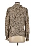 Shein 100% Polyester Animal Print Tan Long Sleeve Blouse Size 4 - photo 2