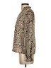 Shein 100% Polyester Animal Print Tan Long Sleeve Blouse Size 4 - photo 5