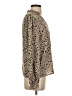 Shein 100% Polyester Animal Print Tan Long Sleeve Blouse Size 4 - photo 4