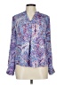 The Limited 100% Polyester Paisley Blue 3/4 Sleeve Blouse Size L (petite) - photo 1