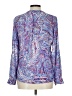 The Limited 100% Polyester Paisley Blue 3/4 Sleeve Blouse Size L (petite) - photo 2