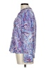 The Limited 100% Polyester Paisley Blue 3/4 Sleeve Blouse Size L (petite) - photo 5