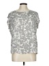 Adrienne Vittadini 100% Polyester Gray Short Sleeve Blouse Size L - photo 1