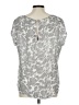 Adrienne Vittadini 100% Polyester Gray Short Sleeve Blouse Size L - photo 2