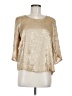 Shein 100% Polyester Metallic Gold 3/4 Sleeve Blouse Size M - photo 1