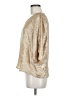 Shein 100% Polyester Metallic Gold 3/4 Sleeve Blouse Size M - photo 5