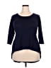Soho 100% Cotton Blue 3/4 Sleeve Top Size XXL - photo 1