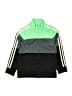 Adidas 100% Polyester Green Zip Up Hoodie Size 5 - photo 1