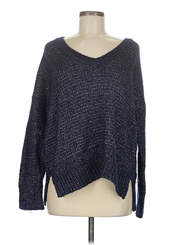 Pre-owned Vince Wool Pullover Sweater In Blue