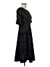 Lands' End Paisley Black Casual Dress Size M - photo 4