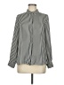 H&M 100% Polyester Stripes Black Long Sleeve Blouse Size 8 - photo 1