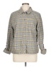 Christopher & Banks Plaid Gray Long Sleeve Button-Down Shirt Size L - photo 1
