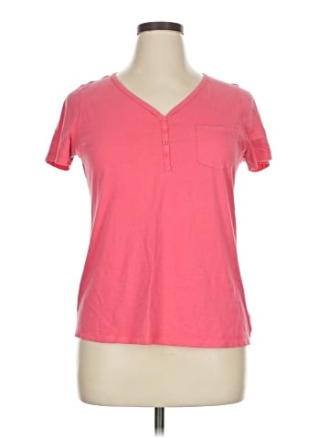 New Directions Short Sleeve Henley (view 1)