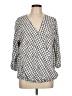 Apt. 9 Silver 3/4 Sleeve Blouse Size L - photo 1