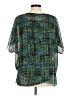 CAbi 100% Polyester Green Short Sleeve Blouse Size M - photo 2