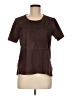 Ecru Brown Short Sleeve Top Size M - photo 1
