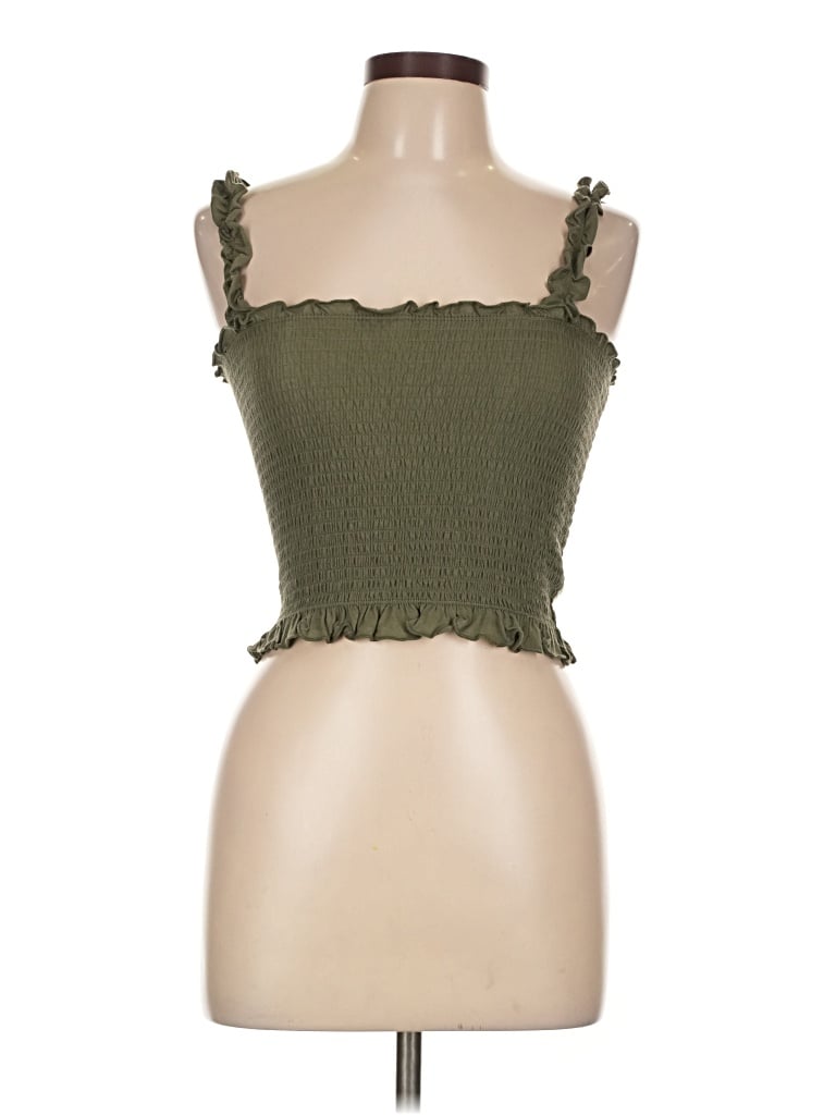 Pre-owned Bozzolo Sleeveless Top Green Sweetheart Neckline Tops