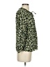 Old Navy Floral Green 3/4 Sleeve Blouse Size S - photo 4