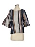 Left Coast by Dolan Stripes Gray 3/4 Sleeve Blouse Size XS - photo 1