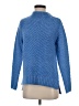 Talbots Chevron-herringbone Blue Turtleneck Sweater Size XS - photo 1